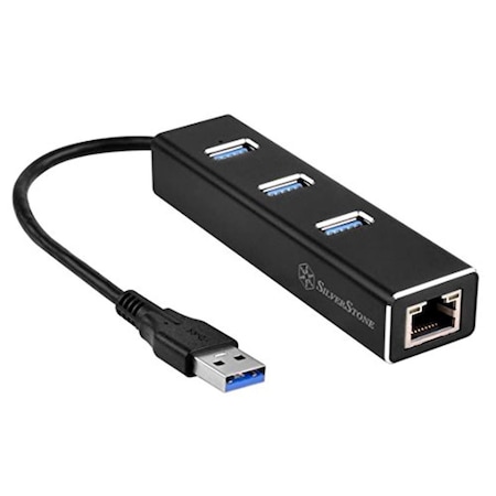 Silverstone 3 Ports USB 3.1 Hub & RJ45 Gigabit Network Adapter SI476521
